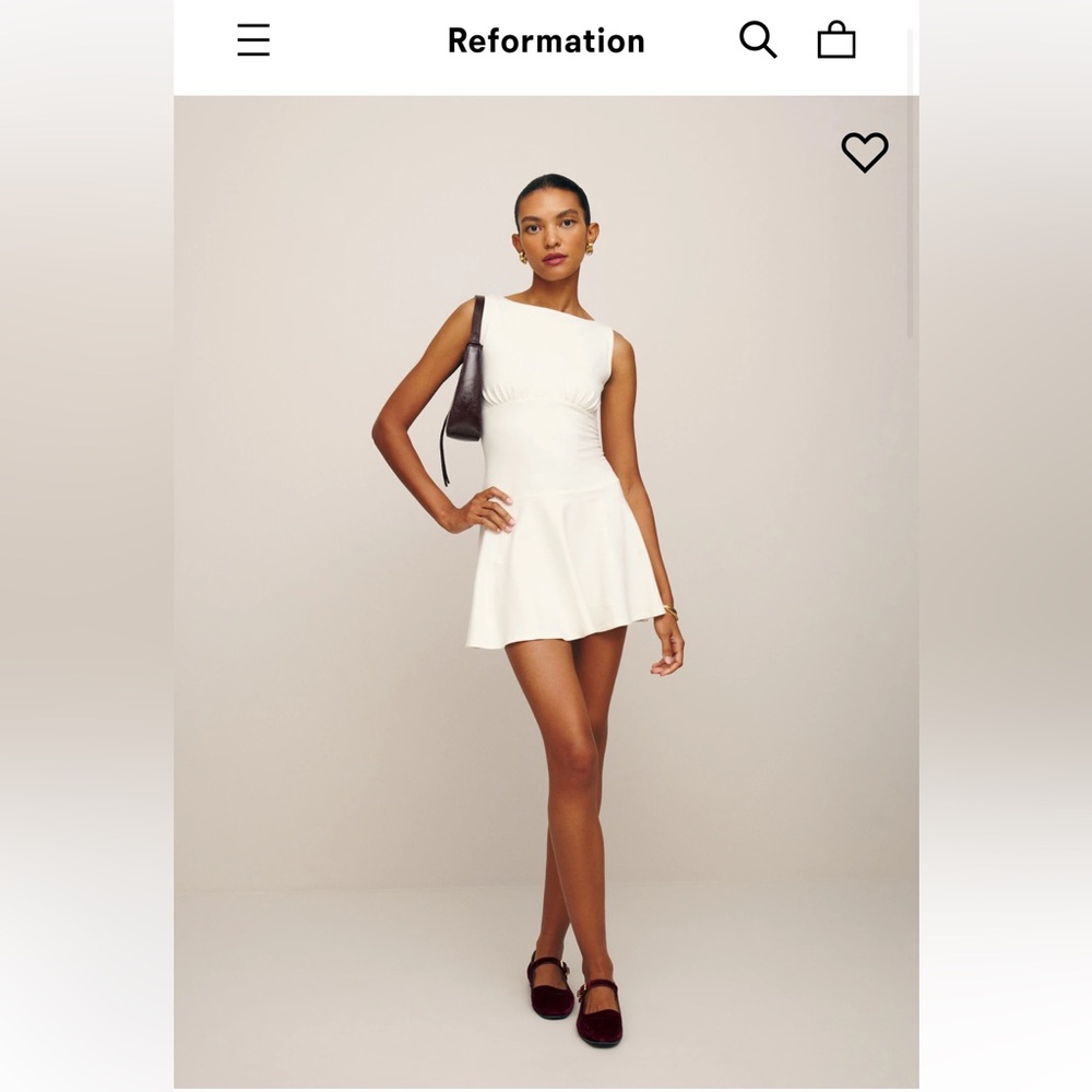 Reformation Mayve Knit Dress in Fior Di Latte, Size Small, like new-never worn